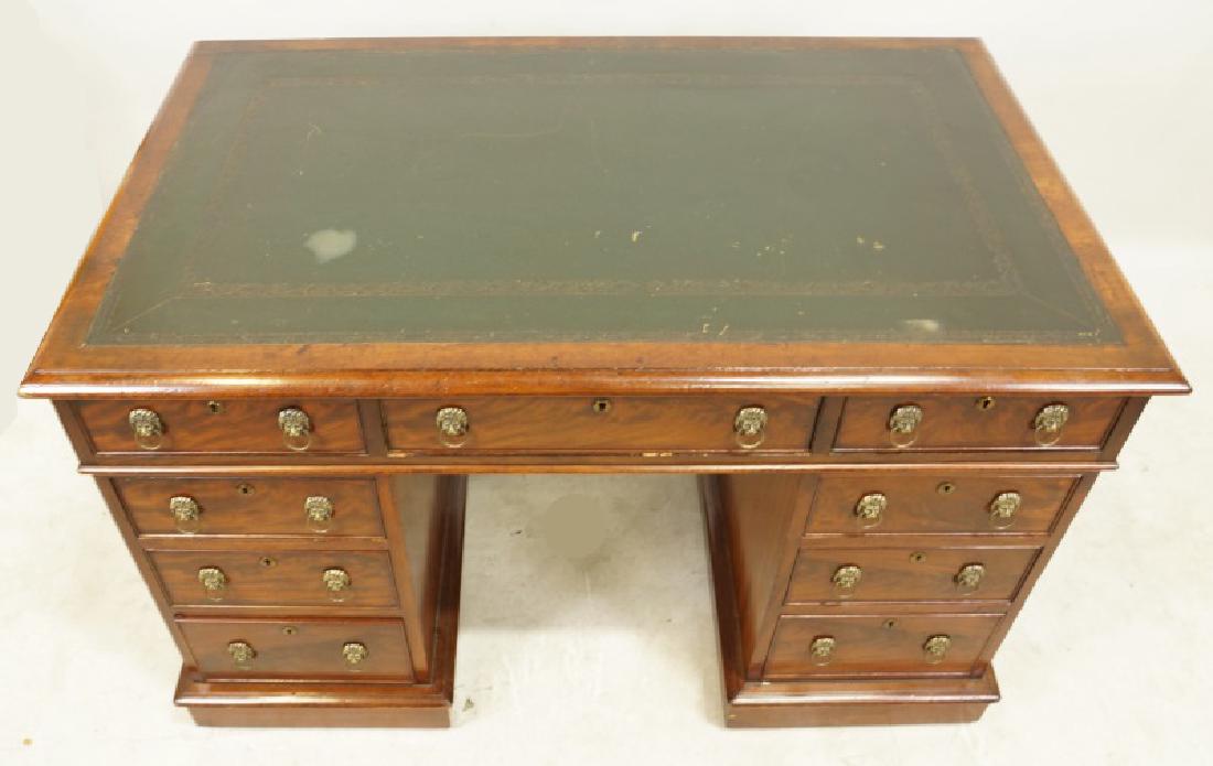 GEORGIAN/EDWARDIAN MAHOGANY LEATHER TOP WRITING DESK (1 of 4)