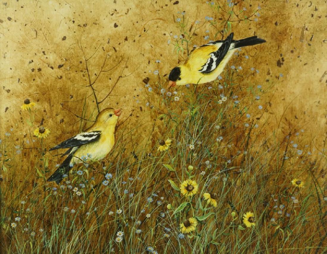 GERALDINE NUNNS "SEED & WEEDS" OIL ON PANEL PAINTING (1 of 2)