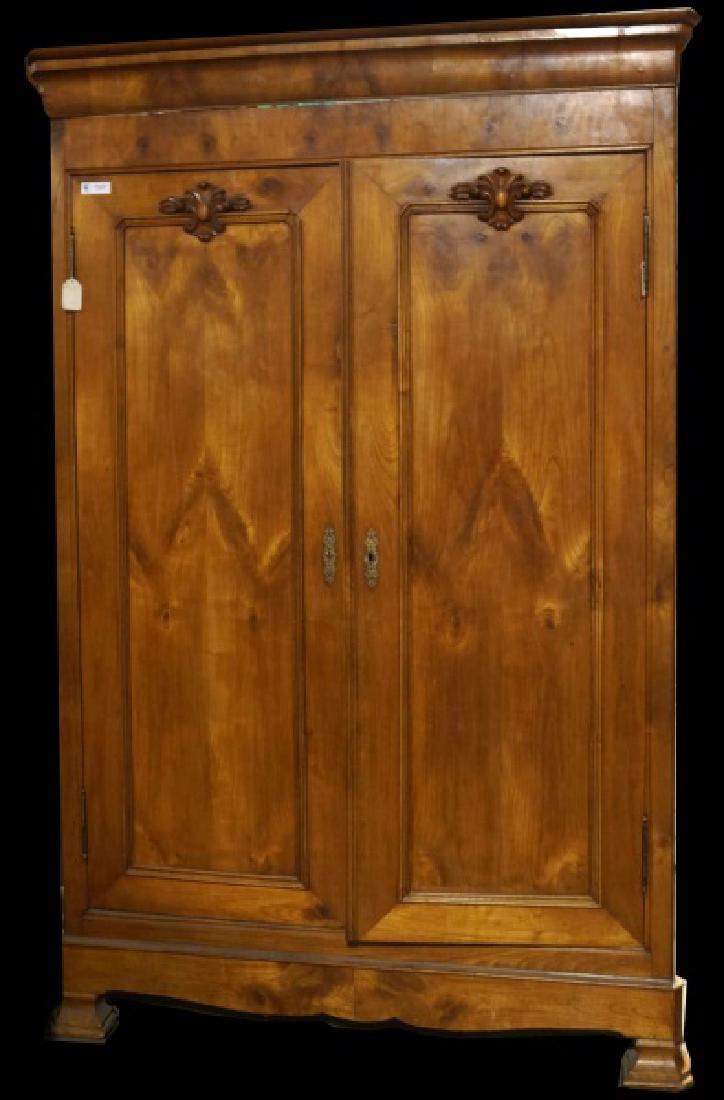 CIRCA 1850's FRENCH MAHOGANY ARMOIRE. (1 of 1)