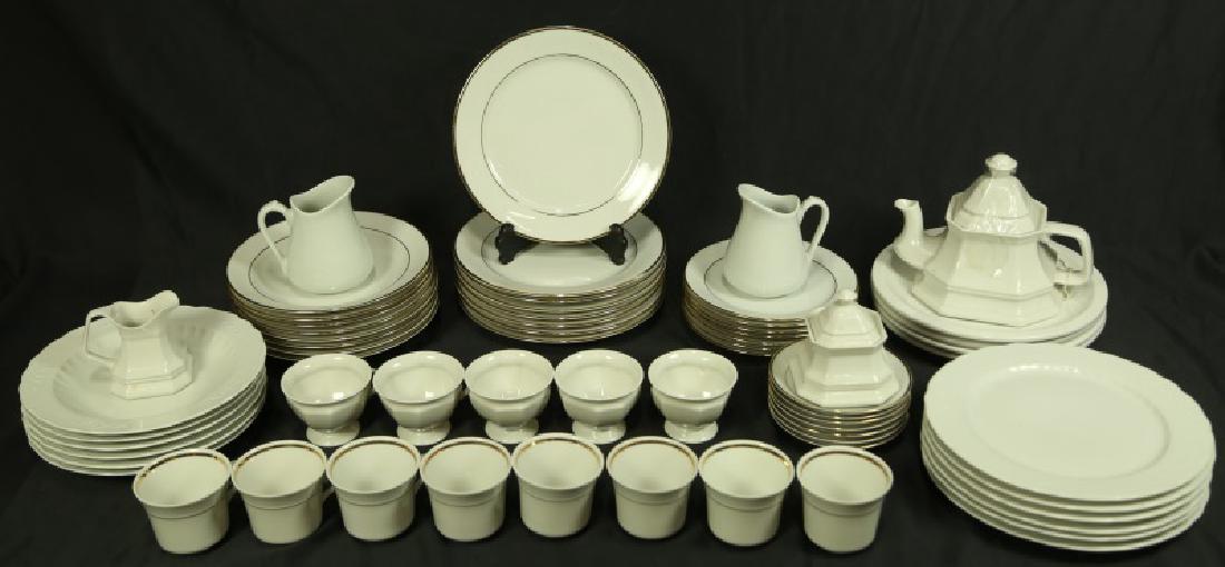 MIXED LOT OF 64 DINNERWARE PIECES: MIXED LOT OF 64 DINNERWARE PIECES. 6.5"H 9"W X 6.5"D.