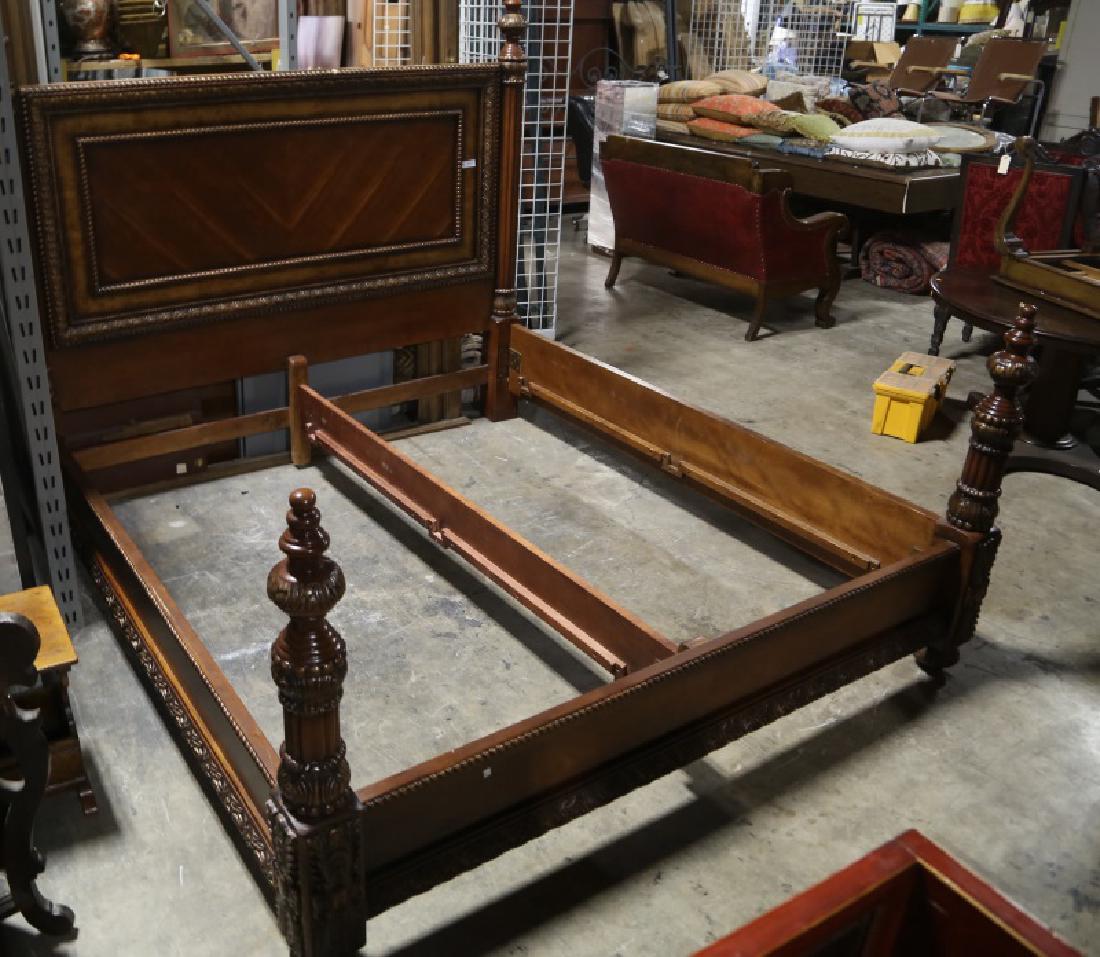KING SIZE CARVED WOOD BED (1 of 7)
