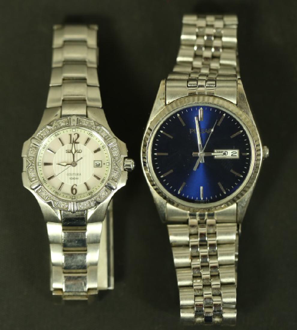 LOT OF TWO WATCHES, SEIKO & PULSAR (1 of 2)