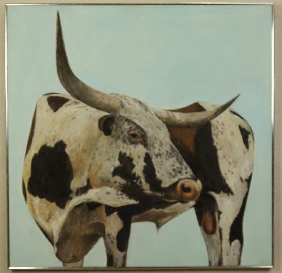 HERBERT MEARS (NYC, 1923-1999) "LONGHORN'" OIL/CANVAS (1 of 4)