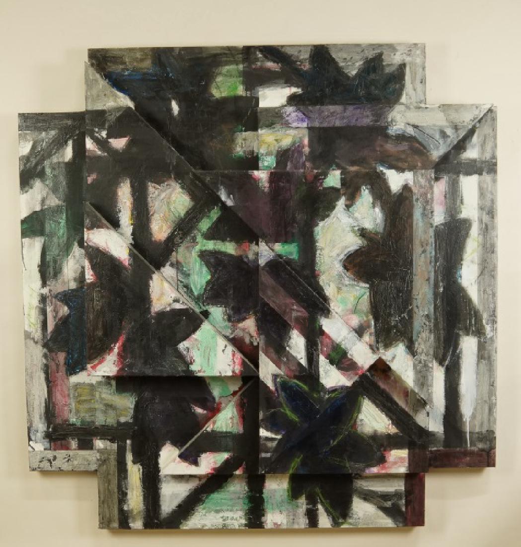 JOE MANCUSO ABSTRACT MIXED MEDIA COLLAGE (1 of 1)