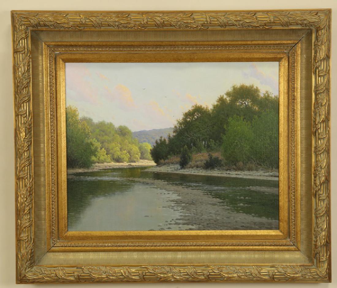 JERRY RUTHVEN "BEND ON THE SAN GABRIEL" OIL/CANVAS (1 of 2)