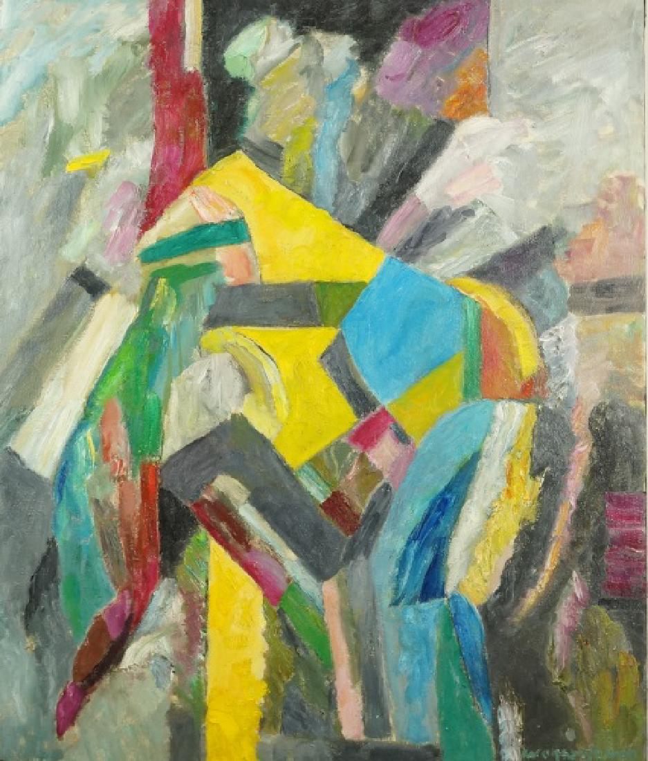 ROBERT WEIMERSKIRCH "CARNIVAL" OIL ON CANVAS: ROBERT WEIMERSKIRCH "CARNIVAL" OIL ON CANVAS. Height: 36 in. by Width: 30 in.