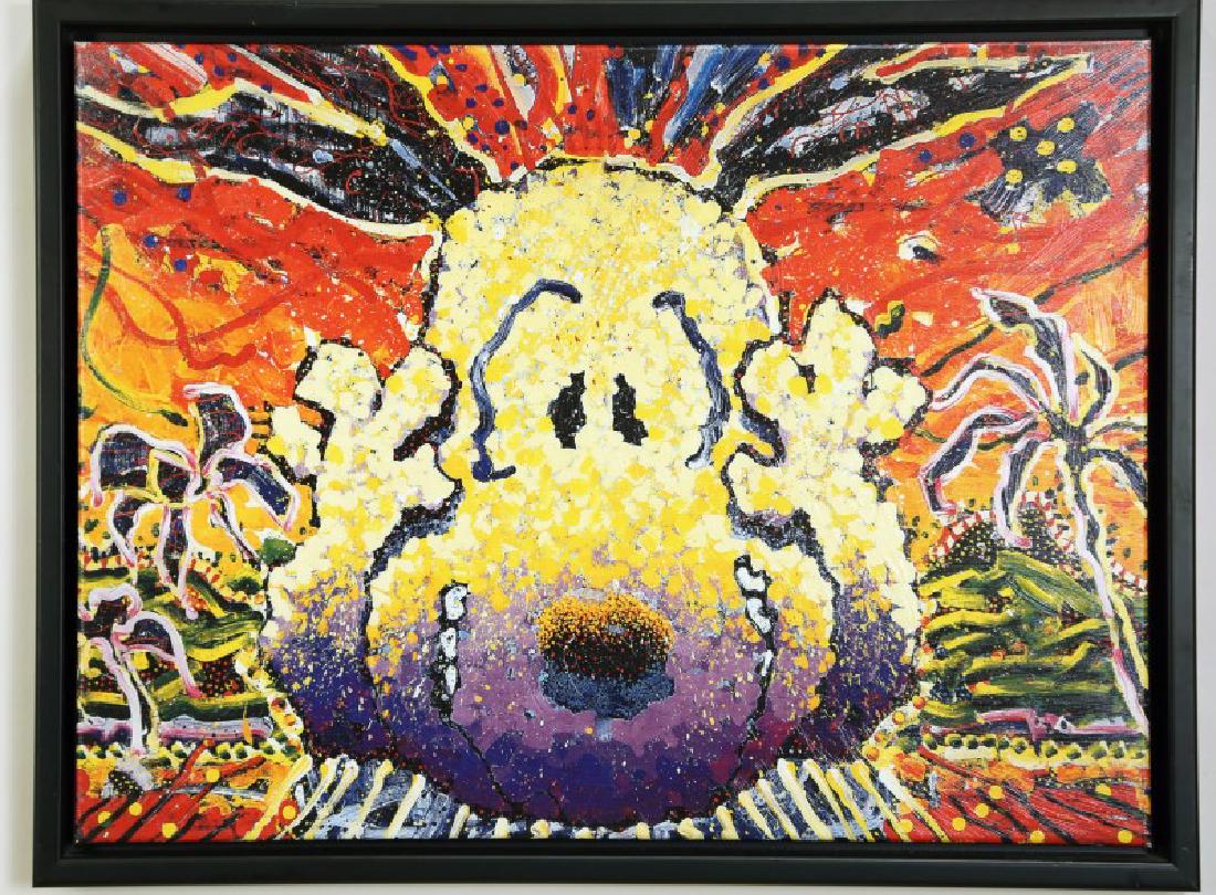 TOM EVERHART "NOBODY BARKS IN LA" GICLEE: TOM EVERHART "NOBODY BARKS IN LA" GICLEE. Height: 20 in. by Width: 26 in.