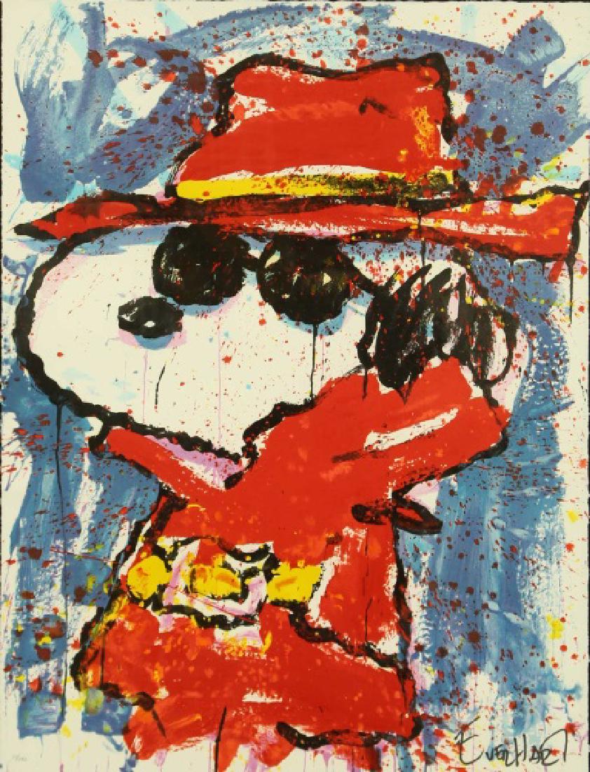 TOM EVERHART "UNDERCOVER IN HOLLYWOOD" SIGNED LITHOGRAP: TOM EVERHART "UNDERCOVER IN HOLLYWOOD" LITHOGRAPH SIGNED & NUMBERED EDITION 22/30. Height: 38 & 30 in. by Width: 31 & 23 in.