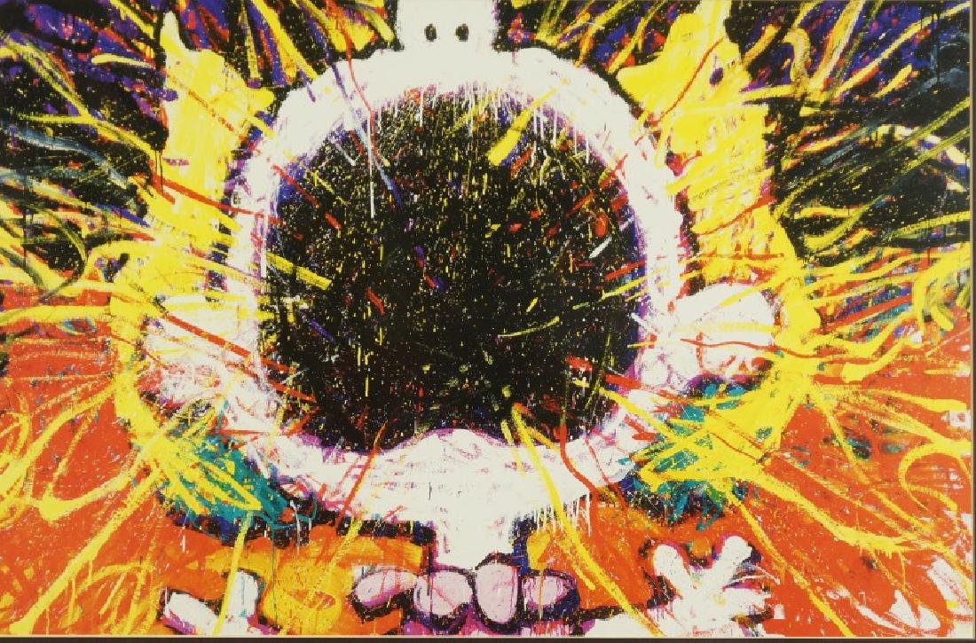 TOM EVERHART "BIG, LOUD, SCREAMING BLONDE" GICLEE: TOM EVERHART "BIG, LOUD, SCREAMING BLONDE" GICLEE. Height: 25 & 17 in. by Width: 33 & 25 in.