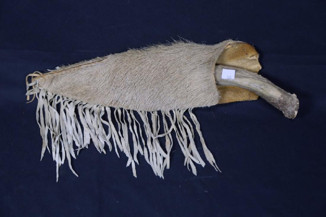 NATIVE AMERICAN FLINT BLADE KNIFE: NATIVE AMERICAN FLINT BLADE KNIFE Height: 18 in. by Width: 5 in. by Depth: 2 in.