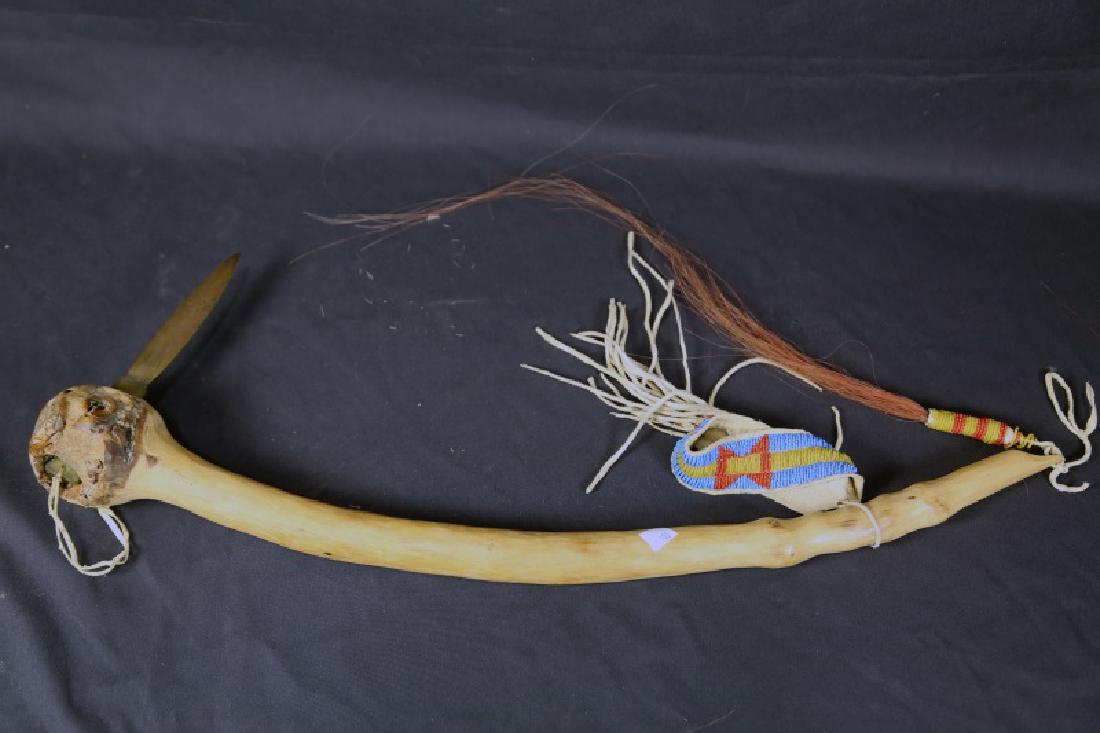 NATIVE AMERICAN TOOL: NATIVE AMERICAN TOOL Height: 27 in. by Width: 9 in. by Depth: 4 in.