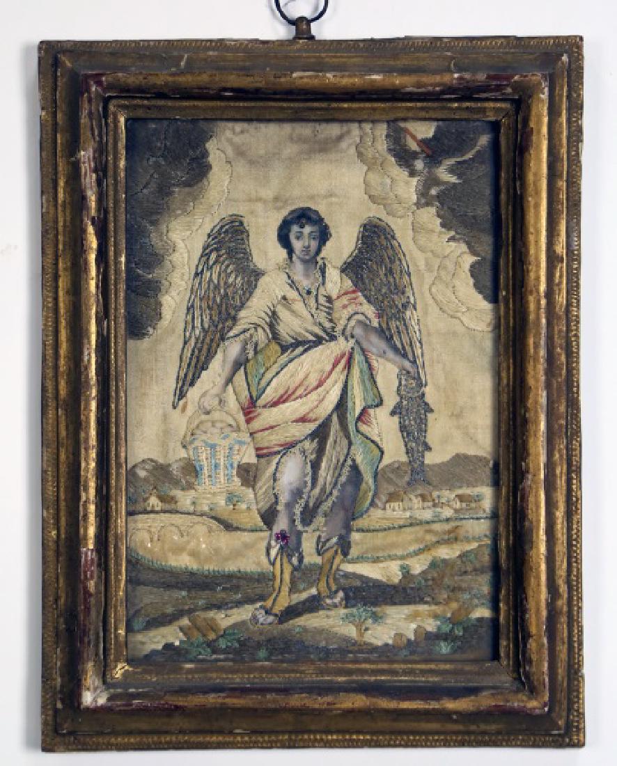 UNKNOWN ARTIST "ANGEL" TEXTILE 19th/18th CENTURY (1 of 1)