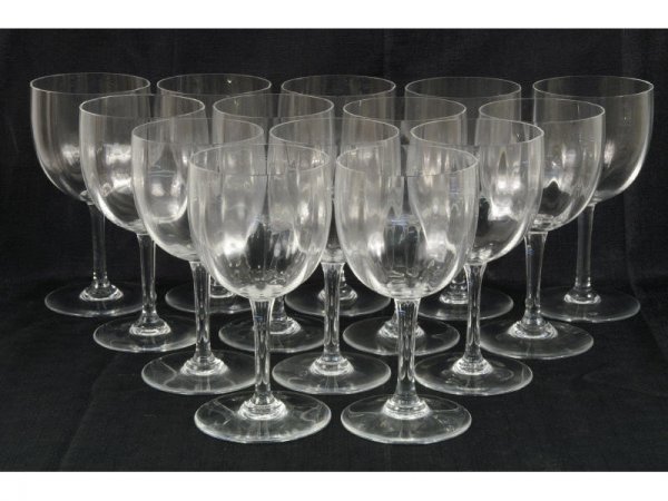 Lot De 12 Verres à Eau Cristal Baccarat France - Modèle Montaigne Années 60-80