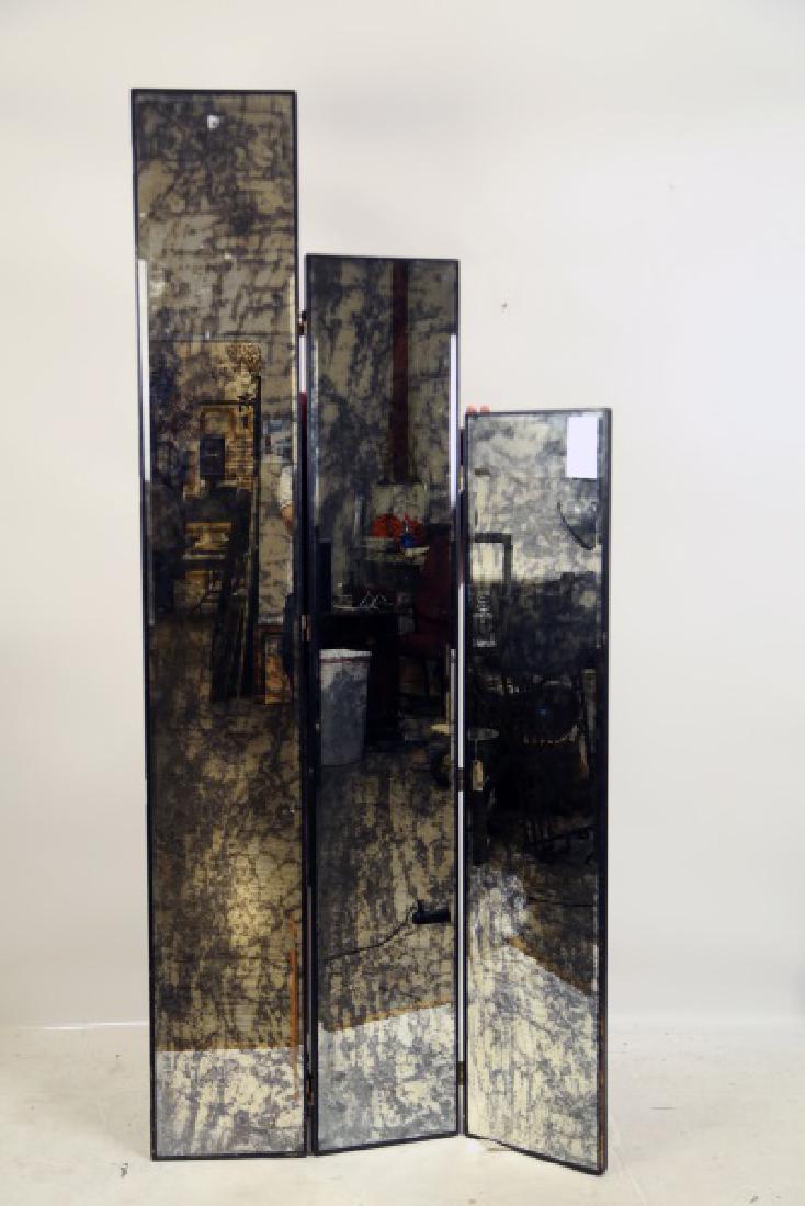 VINTAGE  DOUBLE SIDED  MIRRORED FOLDING SCREEN (1 of 1)