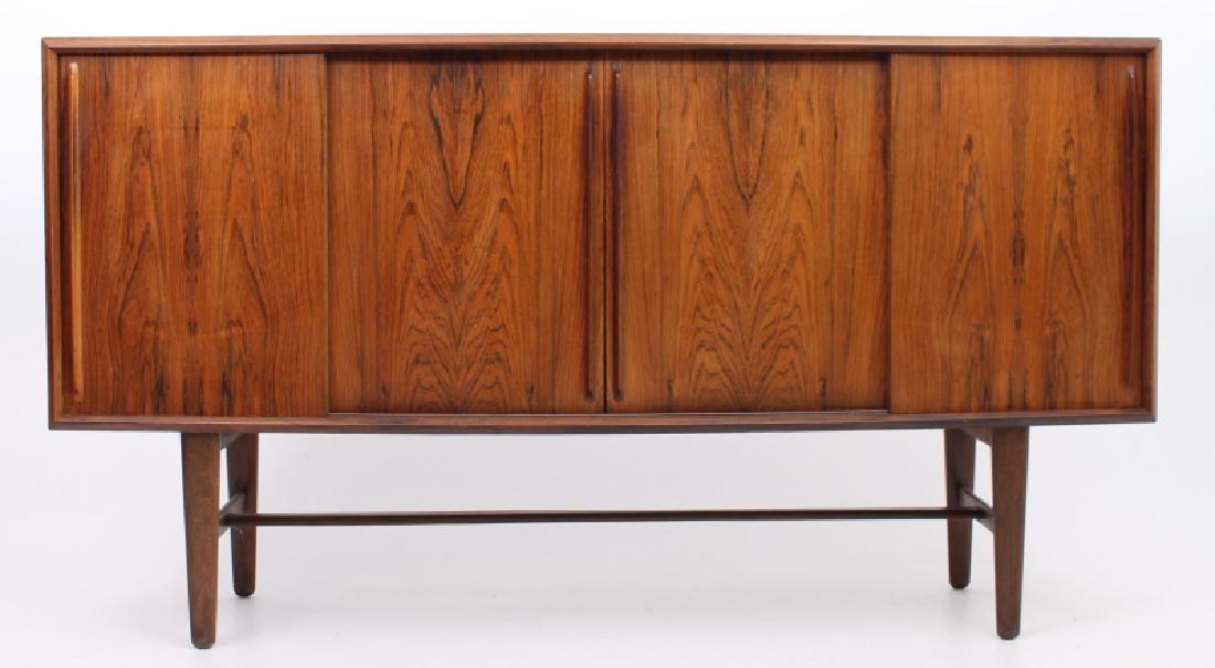 ASBJORN MOBLER DANISH MODERN ROSEWOOD SIDEBOARD: ASBJORN MOBLER DANISH MODERN ROSEWOOD SIDEBOARD BY HENRY ROSENGREEN HANSEN CIRCA 1960's. Height: 44 in. by Width: 79 in. by Depth: 19