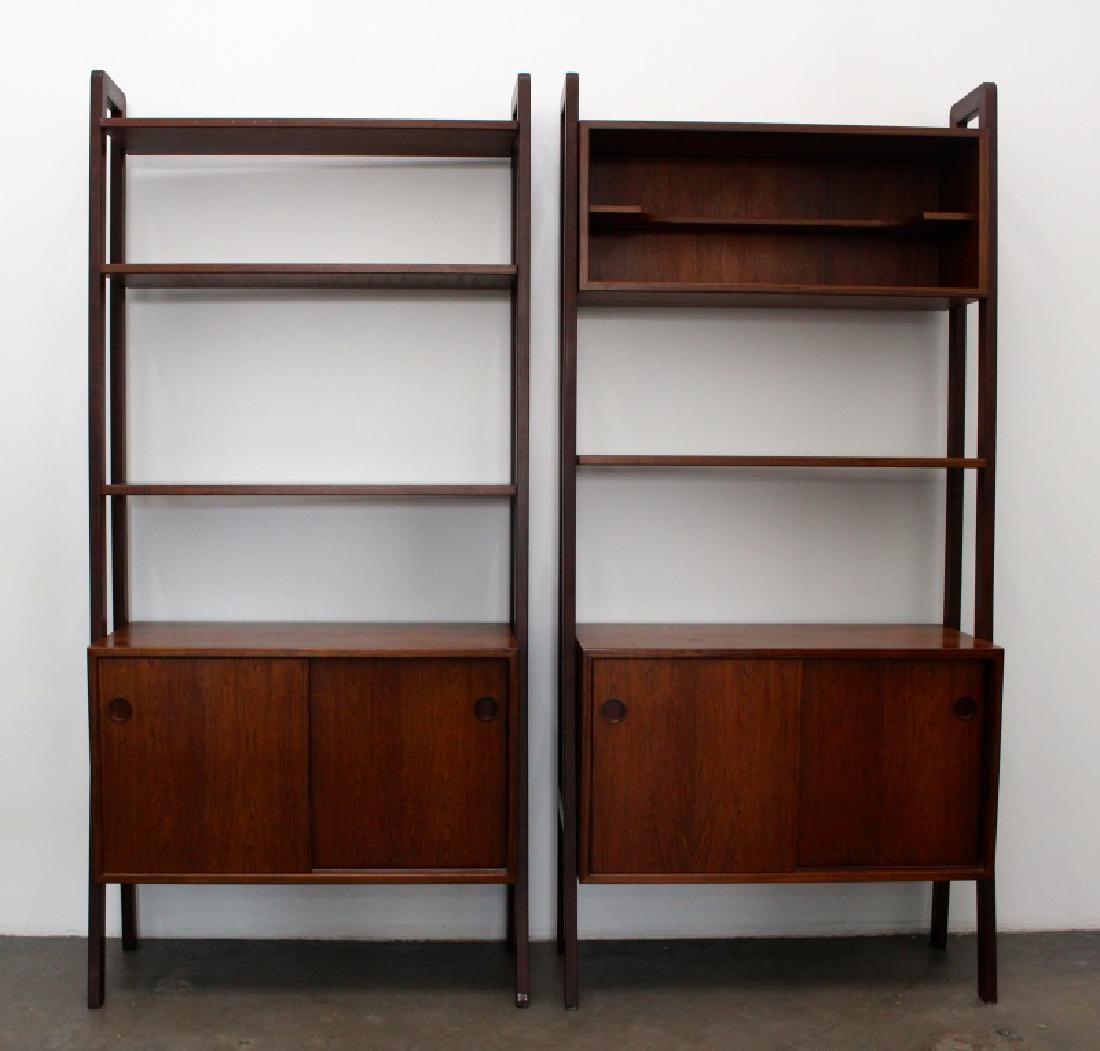 PAIR OF MID-CENTURY MODERN ROSEWOOD BOOKCASES (1 of 6)