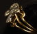 "K" MICRO PAVE DIAMOND 14KT YELLOW GOLD RING - 2