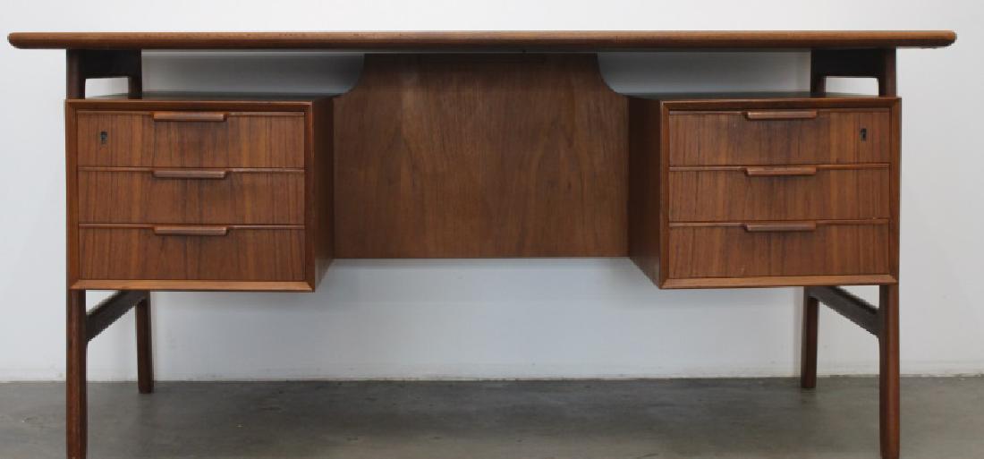 GUNNI OMANN DANISH MODERN MODEL #75 TEAK DESK (1 of 5)