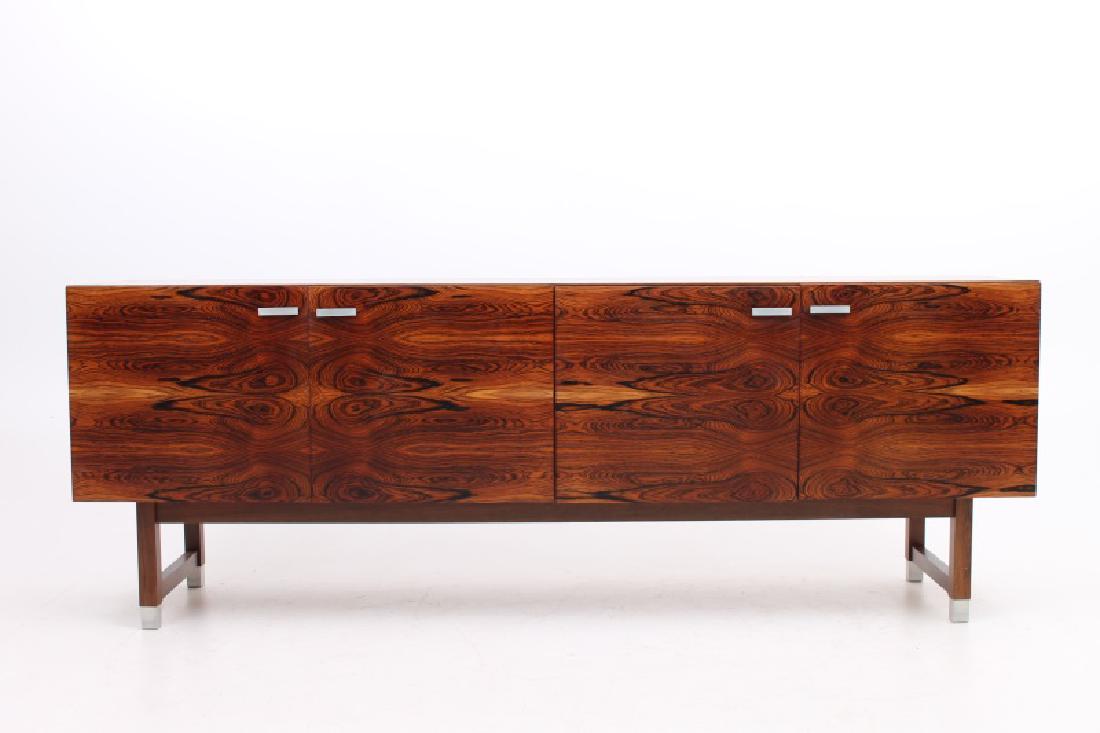 PSA FURNITURE DANISH MODERN ROSEWOOD CREDENZA: PSA FURNITURE DANISH MODERNROSEWOOD CREDENZA BY KAI KRISTIANSEN C.1970 Height: 29 in. by Width: 79 in. by Depth: 18