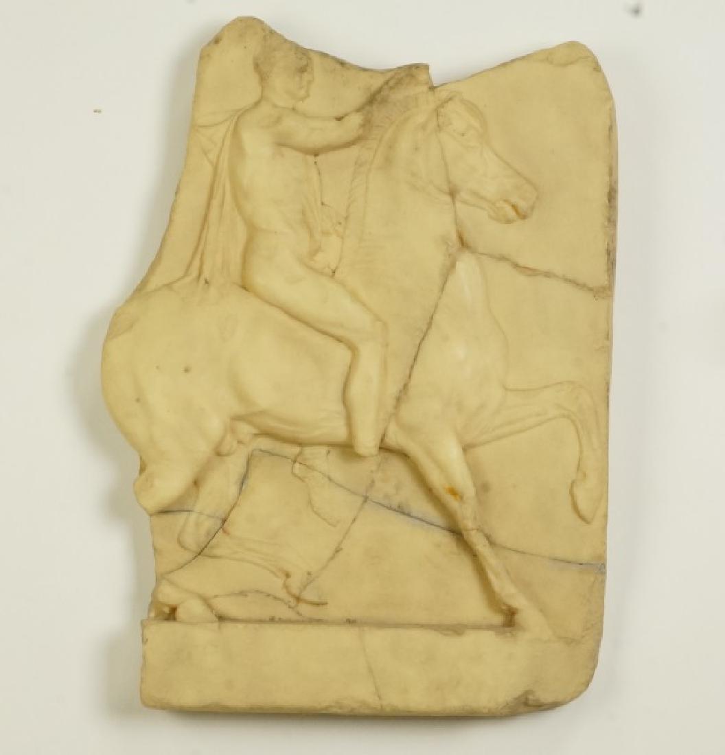 CAST MARBLE ROMAN STYLE SCULPTURE (1 of 3)