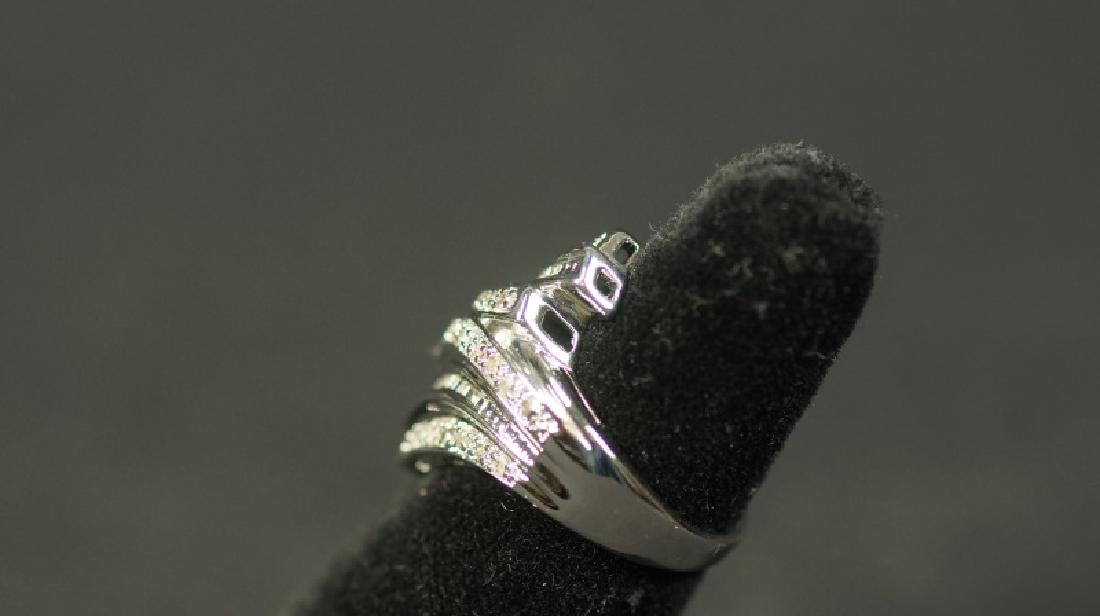 (2) LARGE DIAMOND BAGUETTE DINNER RING (1 of 2)
