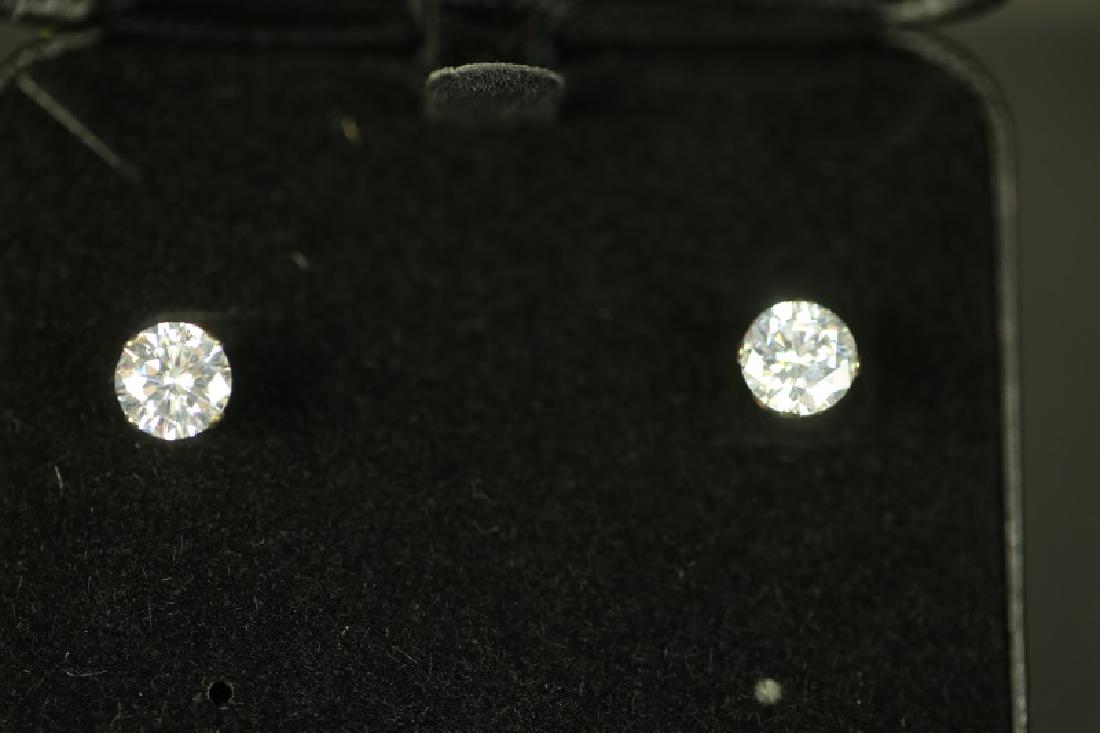 (18) 3 Ct. WHITE SAPPHIRE SOLITAIRE EARRINGS (1 of 2)