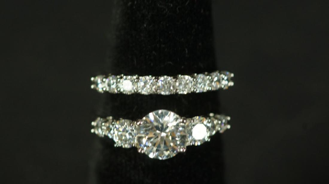 (43) 3.0 Ct. WHITE SAPPHIRE WEDDING RING (1 of 2)