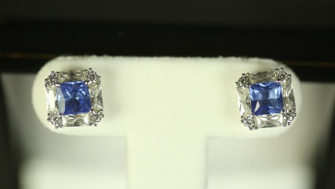 (73) 3.68 Ct. TANZANITE EARRINGS (1 of 2)