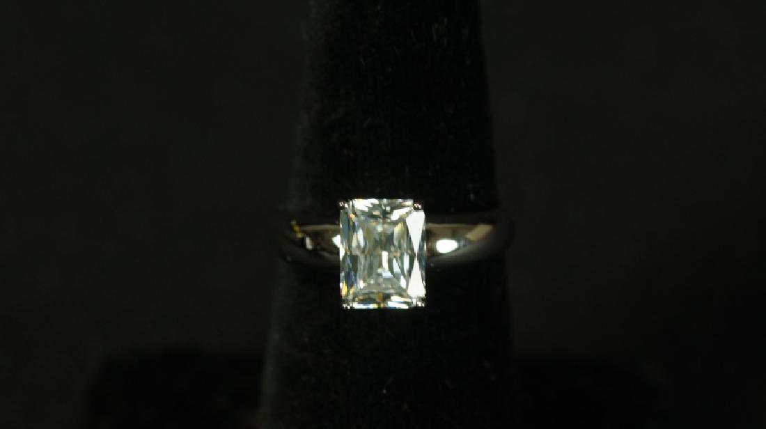 (94) 3.0 Ct. EMERALD CUT WHIT SAPPHIRE SOLITAIRE R (1 of 2)
