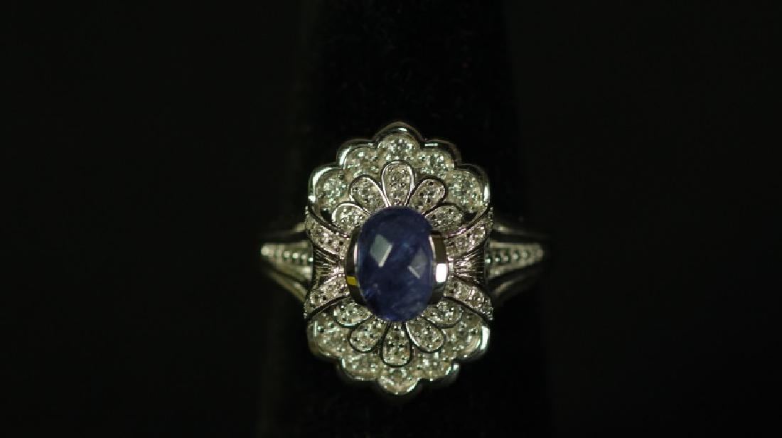 (135) GENUINE TANZANITE ESTATE RING (1 of 2)