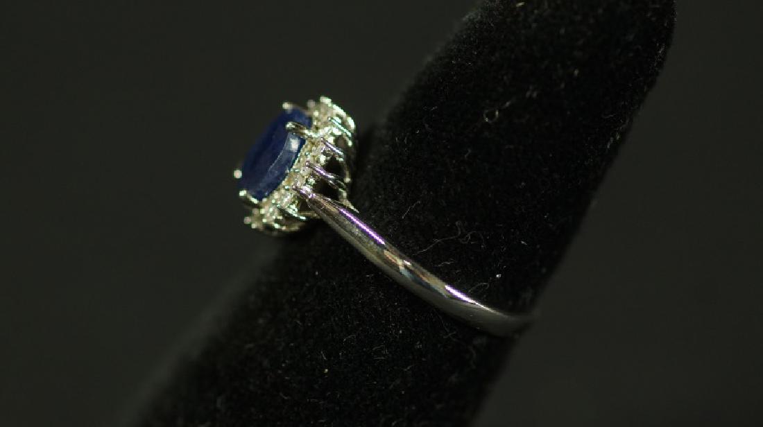 (157) SQAURE CUT TANZANITE & DIAMOND DINNER RING (1 of 2)