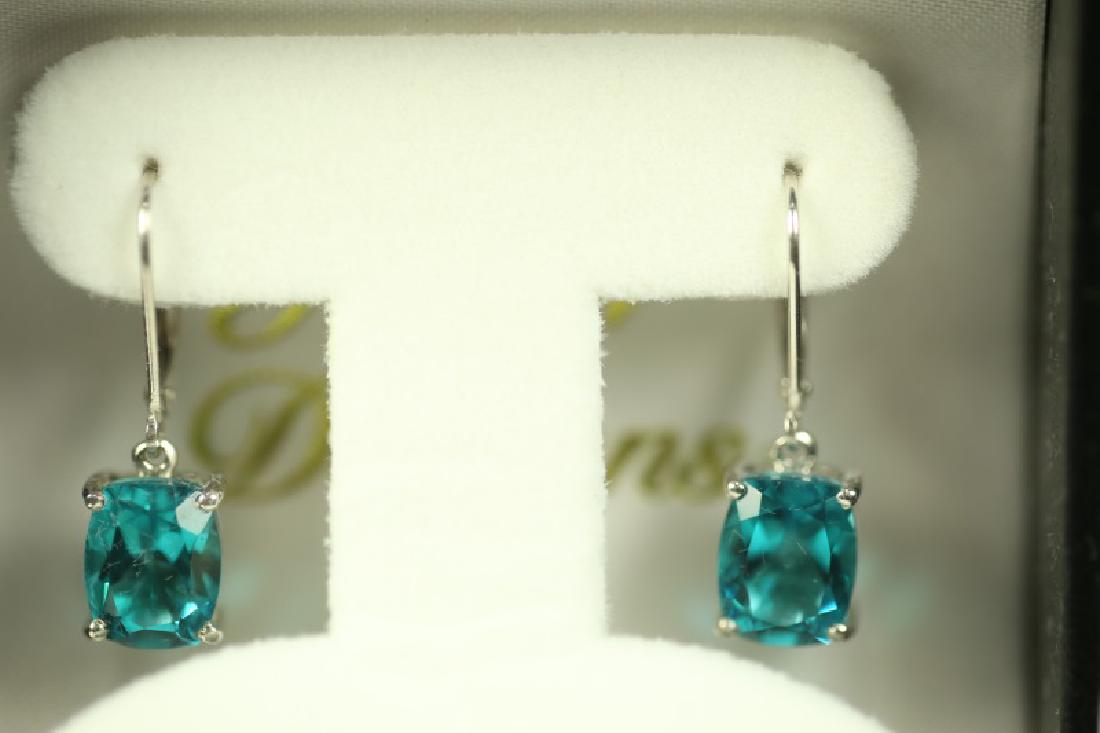 (45C) 5 Ct. LIGHT GREEN TOURMALINE ESTATE EARRINGS (1 of 2)
