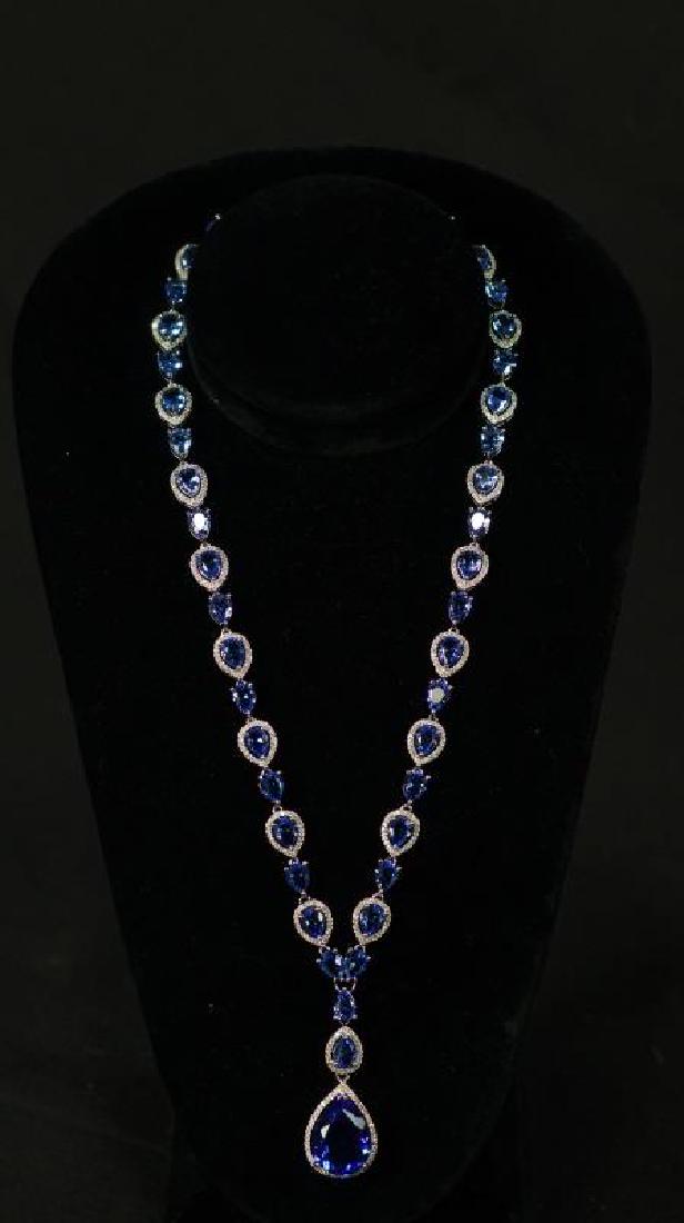 (55A) 24.35 Ct. TANZANITE ESTATE NECKLACE (1 of 2)