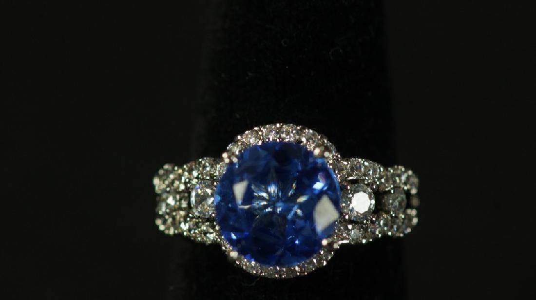 (55B) ROUND CUT TANZANITE DINNER RING (1 of 2)