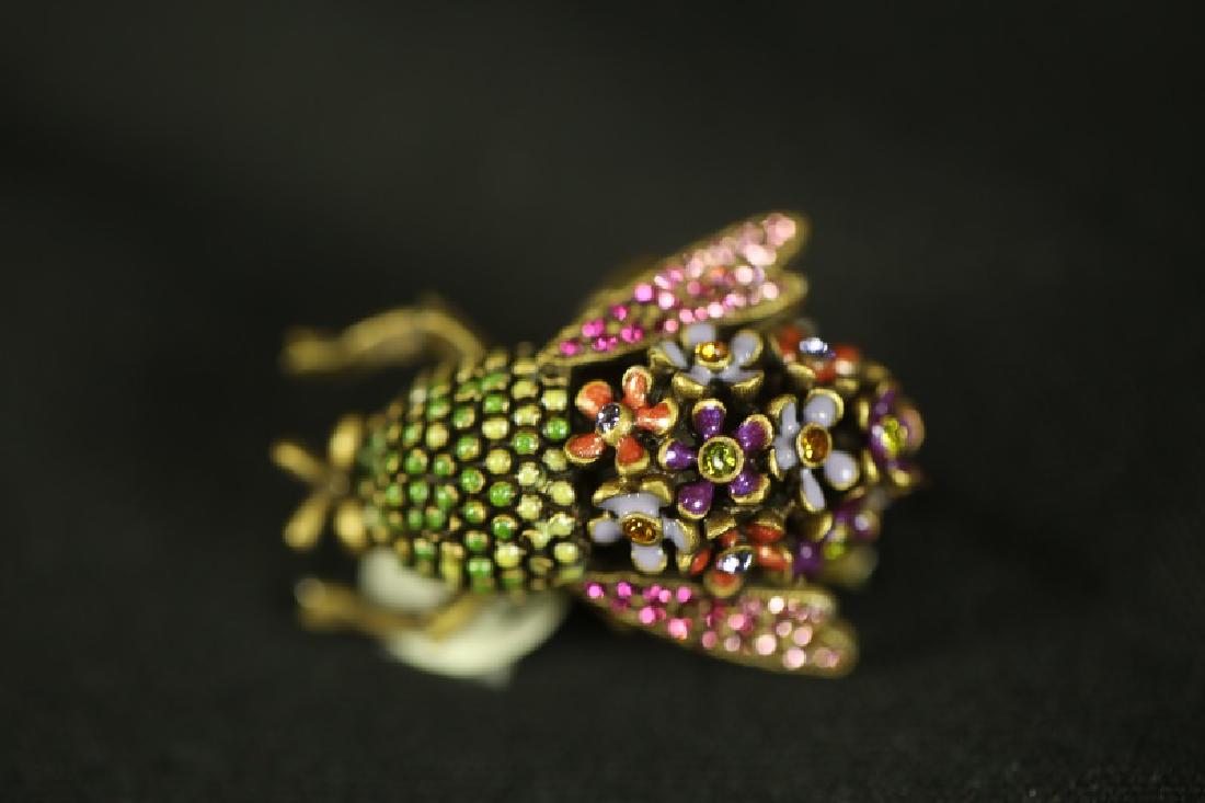 (7). A stamped "JAY STRONGWATER" enameled, and Swa: (7). A STAMPED "JAY STRONGWATER" ENAMELED, AND SWARSROSKI CRYSTAL BEATLE PENDANT. THIS DISCONTINUED PIECE IS A COLLECTION OF FABULOUS COLORS AND IS IN EXCELLENT CONDITION. TOTAL WEIGHT IS 25.3 GRAMS