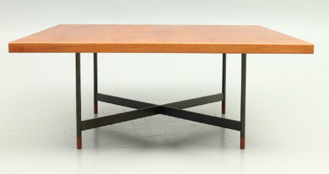 A VERY RARE NIELS VODDER TEAK & STEEL COFFEE TABLE (1 of 4)