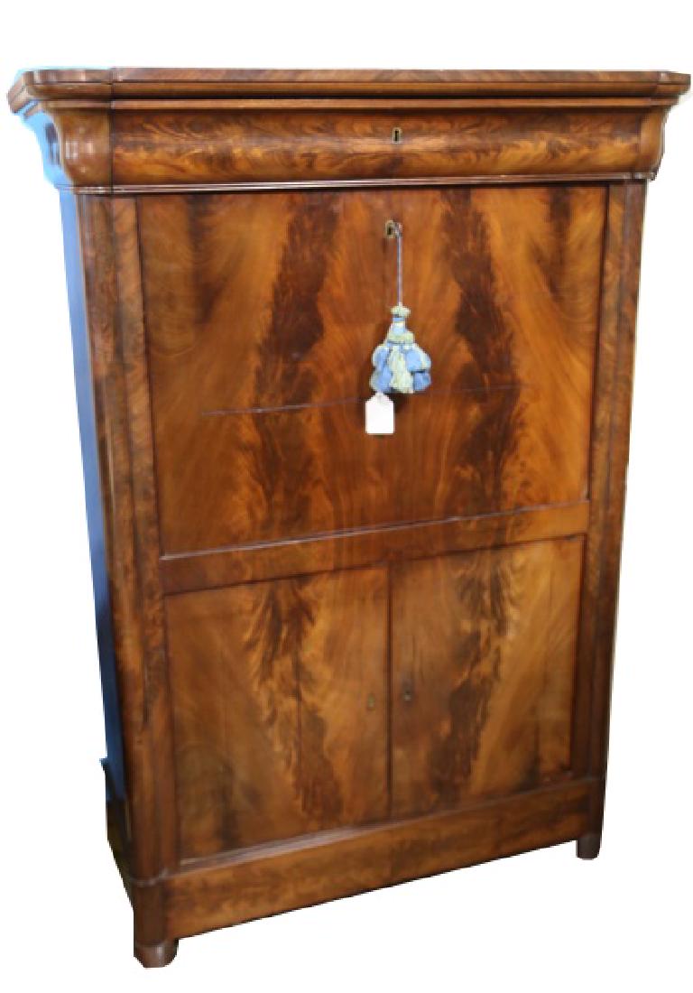FRENCH RESTORATION DROP FRONT SECRETARY (1 of 4)