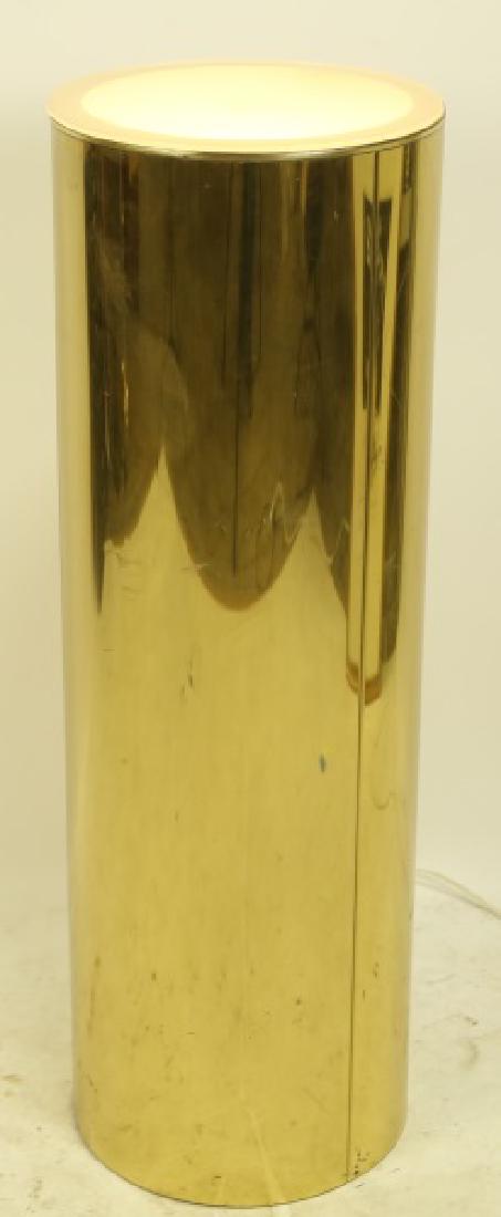 BRASS ILLUMINATED PEDESTAL (1 of 2)