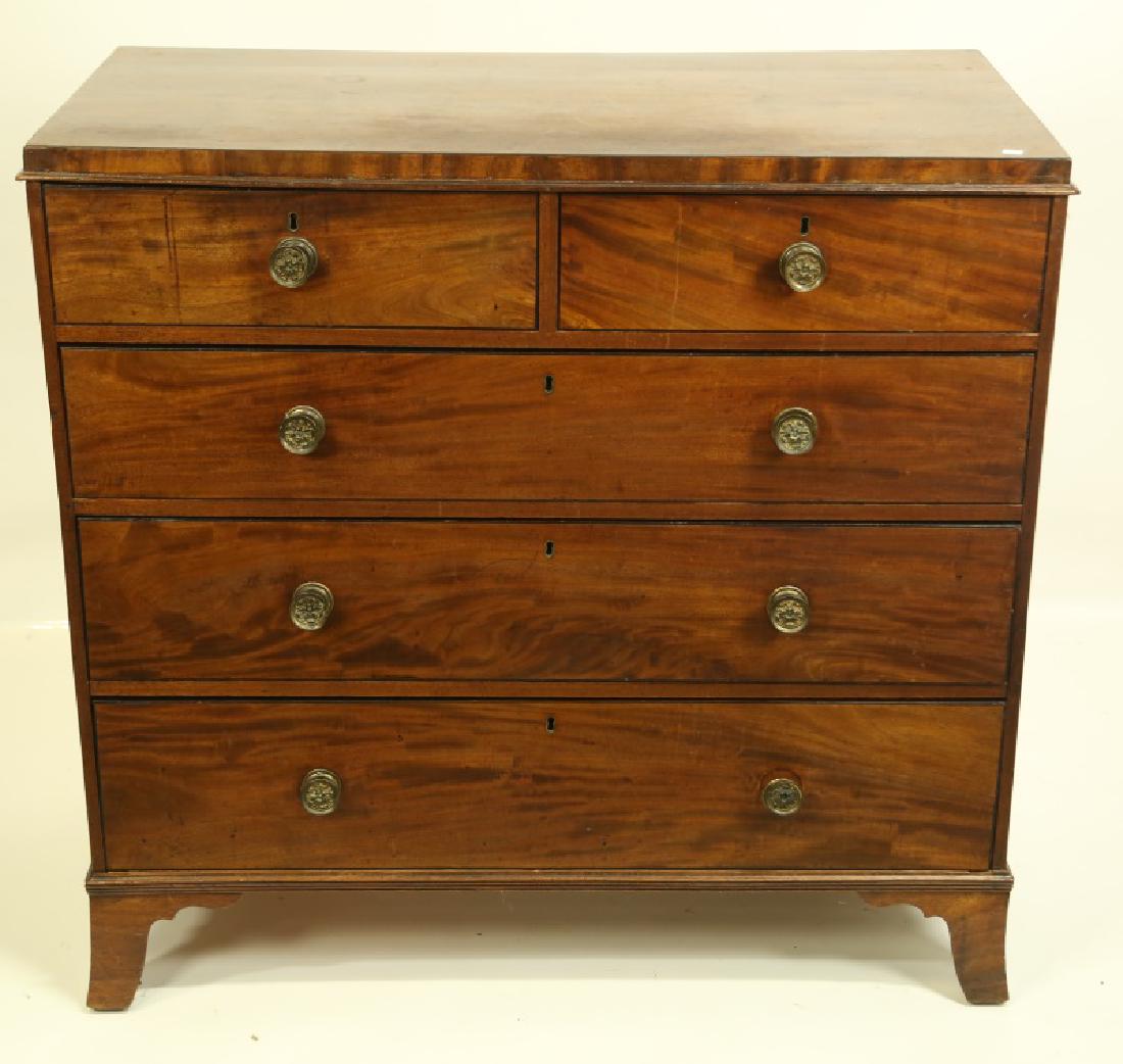 19TH C. GEORGIAN CHEST OF DRAWERS (1 of 3)