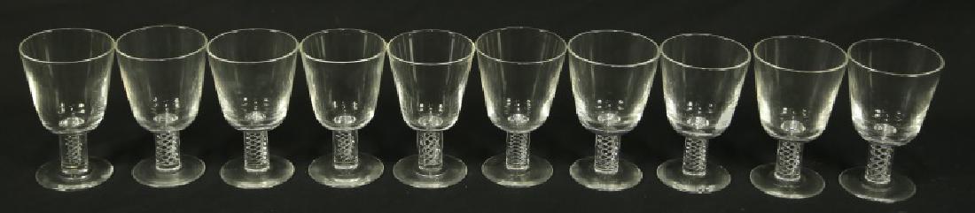 SET OF TEN STEUBEN CRYSTAL WATER GOBLETS (1 of 2)