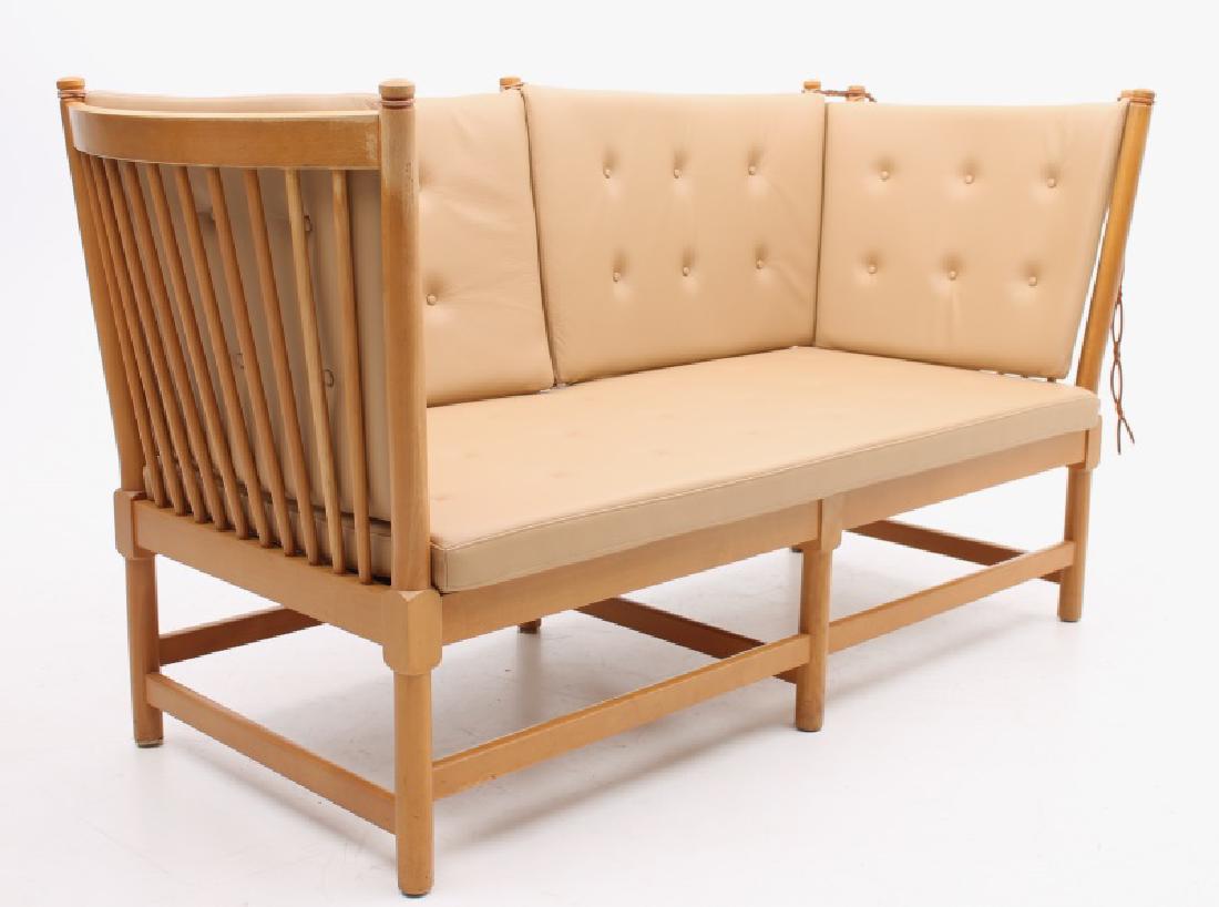 BORGE MOGENSEN DANISH MODERN LEATHER SETTEE (1 of 4)