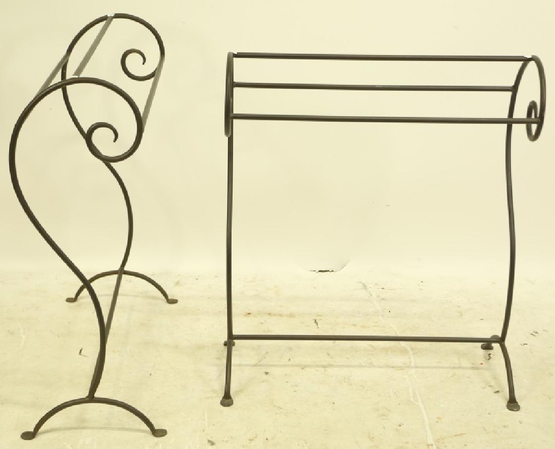 PAIR OF VINTAGE IRON QUILT RACKS (1 of 1)