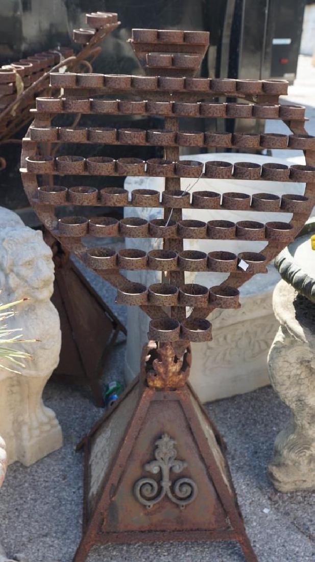 PAIR OF WROUGHT IRON GARDE CANDLESTICKS (1 of 1)