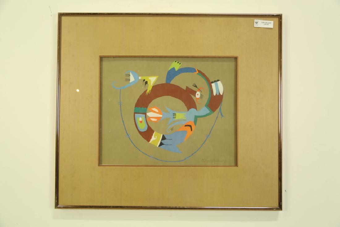 NATIVE AMERICAN PRINT: NATIVE AMERICAN PRINT Height: 27 in. by Width: 31 in.