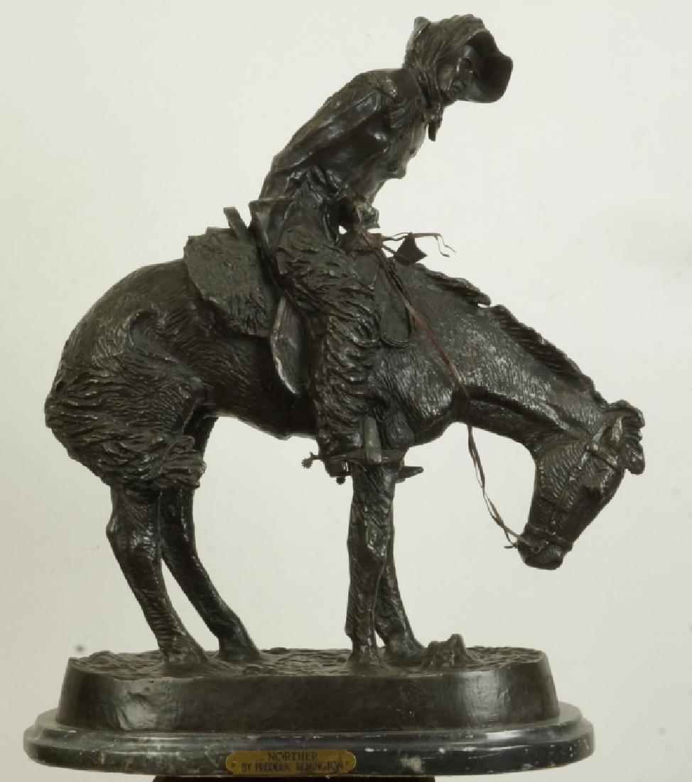 FREDERIC REMINGTON "NORTHER" BRONZE SCULPTURE