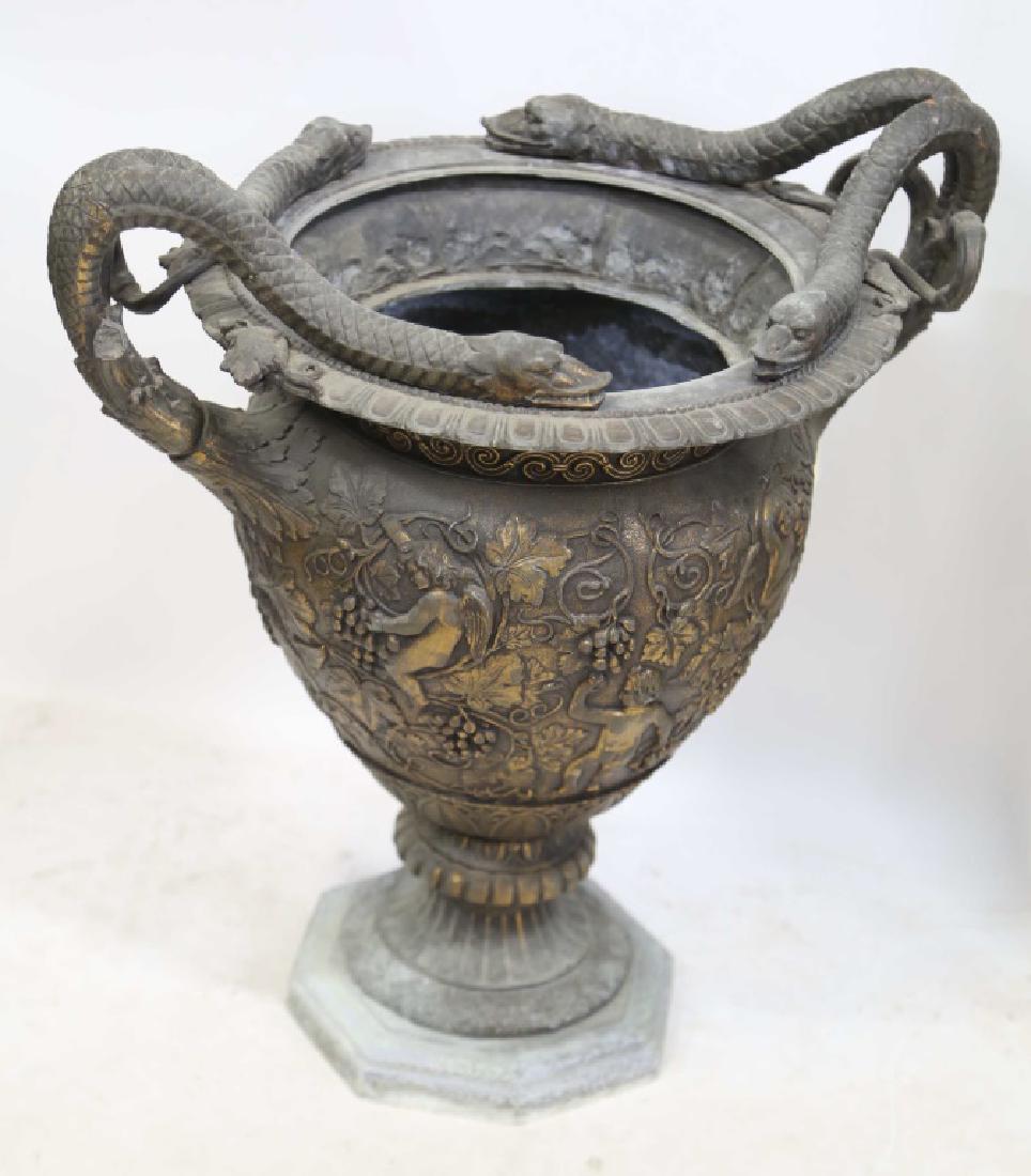 NEOCLASSICAL BRONZE FINISH METAL URN (1 of 10)