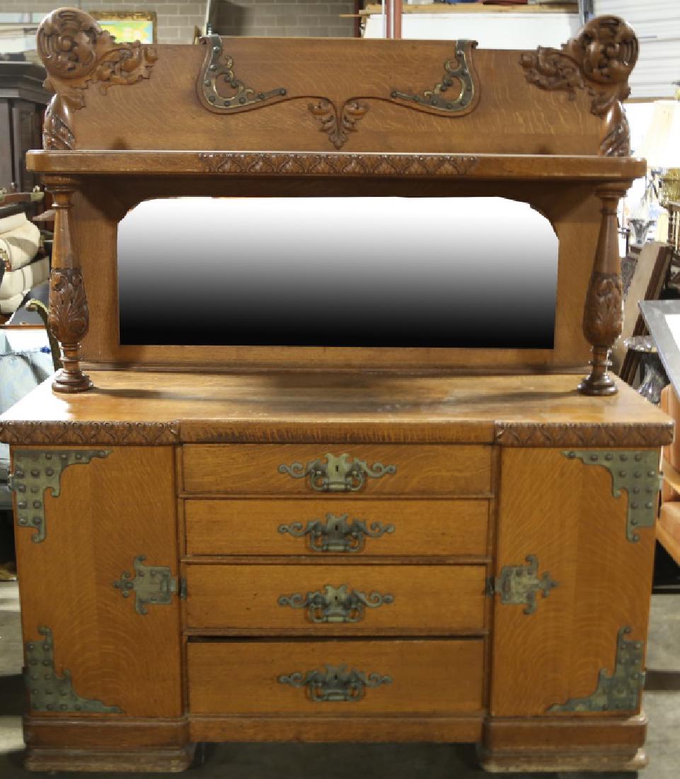 19th CENTURY RENAISSANCE REVIVAL OAK BUFFET (1 of 4)