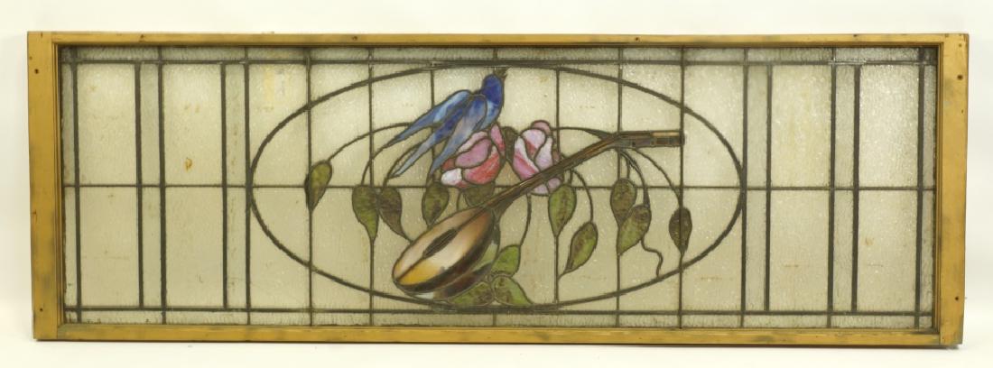 ART DECO STAINED GLASS WINDOW (1 of 2)