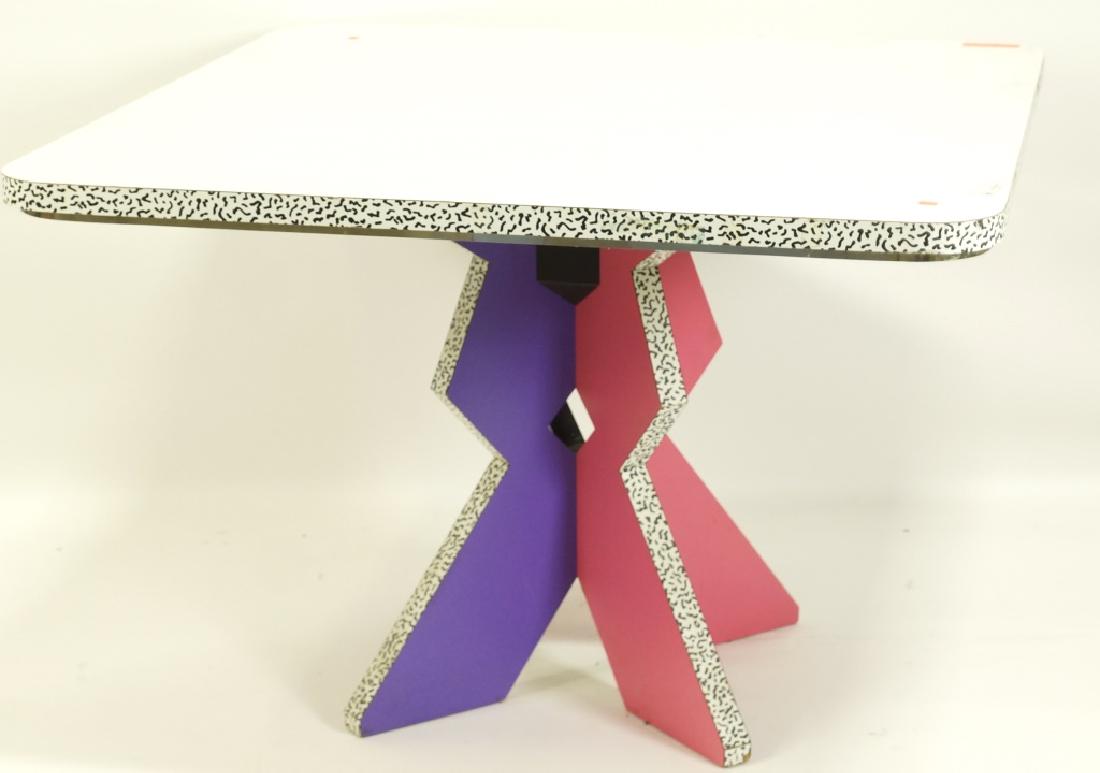 VINTAGE MEMPHIS TABLE: VINTAGE MEMPHIS TABLE. Height: 29 in. by Width: 42 in. by Depth: 42 in.