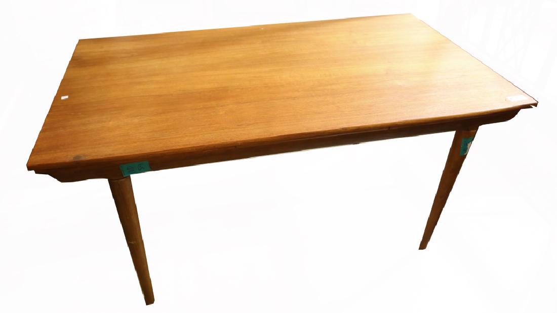 CIRCA 1960's DANISH MODERN TEAK DRAW LEAF TABLE (1 of 2)